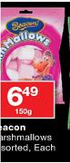 Beacon Marshmallows Assorted-150g Each