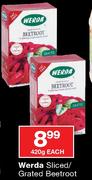 Werda Sliced/Grated Beetroot-420g Each 