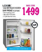 Logik Metallic Silver Bar Fridge-120Ltr