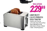Logik Select 2 Slice Stainless Steel Toaster