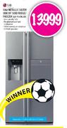 Lg Metallic Silver Side By Side Fridge/Freezer-506L