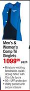 Speedo Men's & Women's Comp Tri Singlets-Each