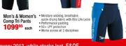 Speedo Men's & Women's Comp Tri Pants-Each