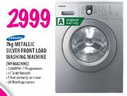 Samsung Metallic Silver Front Load Washing Machine-7kg