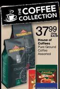 House of Coffees Pure Ground Coffee Assorted-250g Each