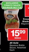 All Gold Squeeze Bottle Sauce Assorted-500ml Each