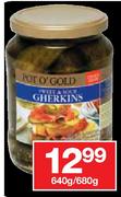 Pot O' Gold Sweet & Sour Gherkins-640g/680g