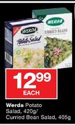 Werda Potato Salad 420g/Curried Bean Salad 405g-Each