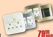 Double Switch Plug White-Each