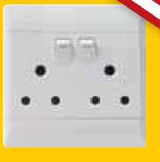Double Socket White