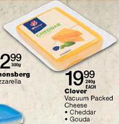 Clover Vacuum Packed Cheese Cheddar-240gm Each