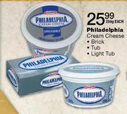 Philadelphia Cream Cheese Light Tub-250gm Each