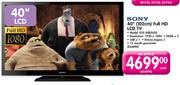 Sony 40"(102cm) Full HD LCD TV(Model:KLV-40BX450)-Each