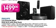 Philips 2.0 Channel Micro DVD Hi-Fi with iPod Dock-Each