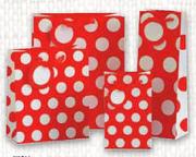 Gift Bag with White and Red Dots Large-Elk