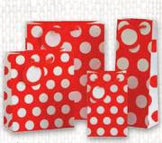 Gift Bag with White and Red Dots Small-Elk