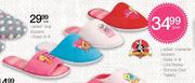 Ladies' Character Slippers Sizes 3-8-Per Pair