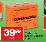 Turbovite Energy Booster Capsules-30's