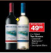 Two Oceans Cabernet Sauvignon/Merlot, Sauvignon Blance-2x750ml