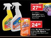 Mr Muscle Trigger-500ml & Mr Muscle Refill Kitchen/Bathroom Cleaner-500ml