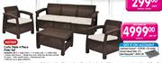 Keter Corfu Triple 4 Piece Patio Set