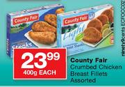 County Fair Crumbed Chicken Breast Fillets Assorted-400g Each