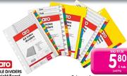 Aro File Dividers Bright Board-Per Pack