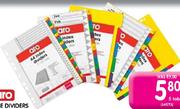 Aro File Dividers Bright Board-Per Pack