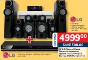 LG 5.2 Channel Home Theatre Component System(ARX8000P) Plus LG Blu-Ray DVD Player BP120