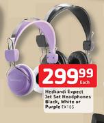 Hedkandi Expect Jet Set Headphones Black, White Or Purple EX105-Each
