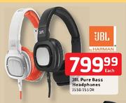 JBL Pure Bass Headphones J55B/J55OR-Each