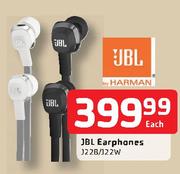 JBL Earphones J22B/122W-Each
