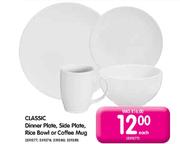 Classic Dinner Plate,Side Plate,Rice Bowl Or Coffee Mug-Each