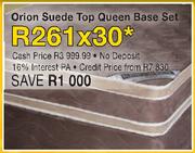 Orion Suede Top Queen Base Set