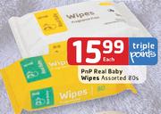 Pnp Real Baby Wipes Assorted-80's Each