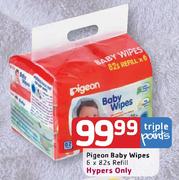 Pigeon Baby Wipes-6x82's Refill