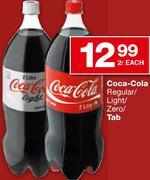Coca-Cola Regular/Light/Zero/Tab-2 Ltr