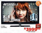 Sansui HD Ready 3D Plasma TV-42"