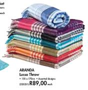 Aranda Lusso Throw-130 x 170cm Each