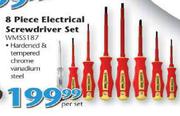Worksman 8 Piece Electrical Screwdriver Set-Per Set