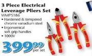 Worksman 3 Piece Electrical Leverage Pilers Set-Per Set
