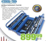 Worksman 62 Piece Enthuslast's Tool Kit-WTK062 Per Kit