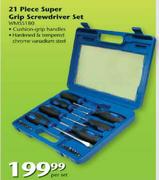 Worksman 21 Piece Super Grip Screwdriver Set-Per Set