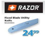 Razor Fixed Blade Utility Knife