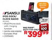 Sansui iPod Dock / Clock Radio (IPD1000)