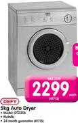 Defy 5Kg Auto Dryer(DTD256)-Each