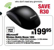 Microsoft Wireless Mobile Mouse 1000
