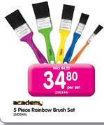 5 Piece Rainbow Brush Set-Per Set