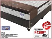 Slumberland Diva Euro Top Do-Not-Turn Queen Bedset