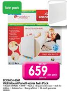 Econo Heat Wall Mount Panel Heater Twin Pack(DXTP600)-Per Pack